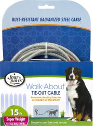 Four Paws Dog Tie Out Cable- Super Weight