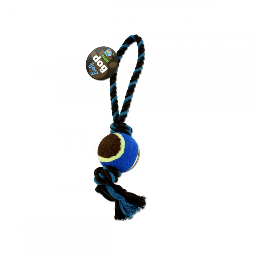Knotted Dog Toy With Tennis Ball DI520