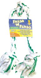 Fresh-n-floss 3-knot Rope Bone Dog Toy