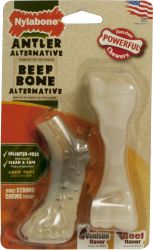 Dura Chew Antler Alternative & Beef Bone Twin Pack