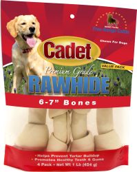 Rawhide Knotted Bone 6-7in Value Pack