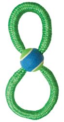 Monster Bungee Figure 8  W/tennis Ball Tug Dog Toy