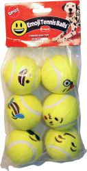 Emoji Tennis Ball 6 Pk