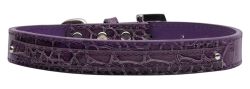 3/8" (10mm) Faux Croc Two Tier Collars Purple (size: large)