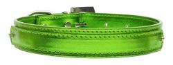 3/4" (18mm) Metallic Two-Tier Collar  Lime Green (size: large)