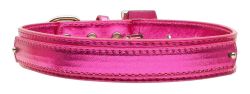 3/4" (18mm) Metallic Two-Tier Collar  Pink (size: large)