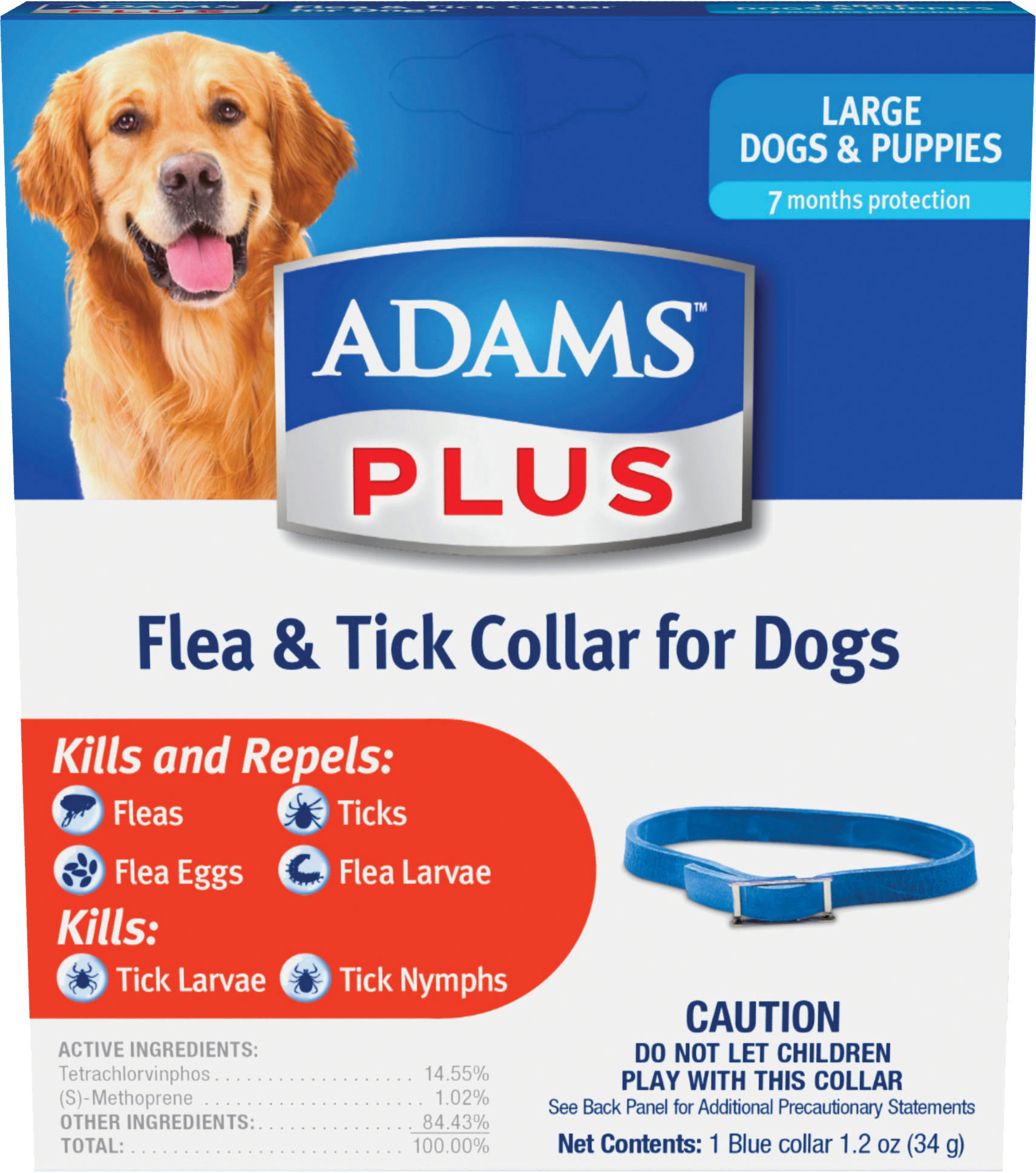 Adams Plus Flea & Tick Collar For Dogs (Option 1: Large)