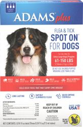 Adams Plus Flea & Tick Spot On Dog (Option 1: Xl/3 Month)