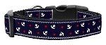 Anchors Nylon Ribbon Collar Blue (size: medium)