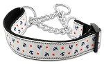 Anchors Nylon Ribbon Collar Martingale White (size: medium)