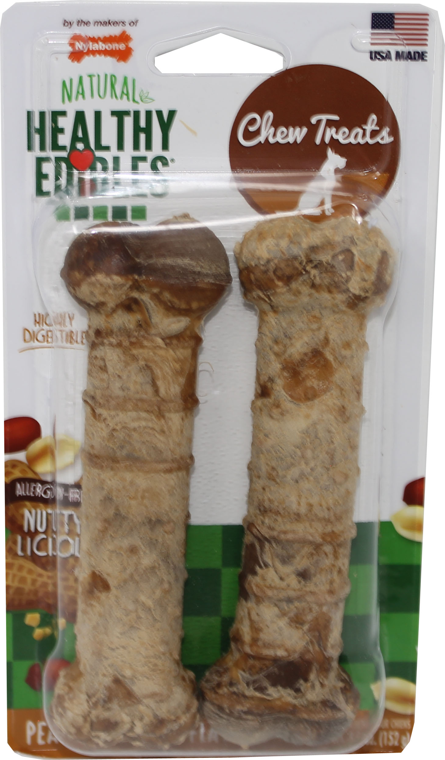 Healthy Edibles Chew Treats (Option 1: Wolf/2 Pack, Option 2: Peanut Butter)
