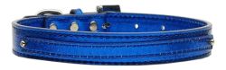 3/8" (10mm) Metallic Two Tier Collar Blue (size: small)