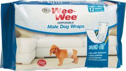 Wee-wee Disposable Male Wraps (Option 1: Xs/small/12ct)