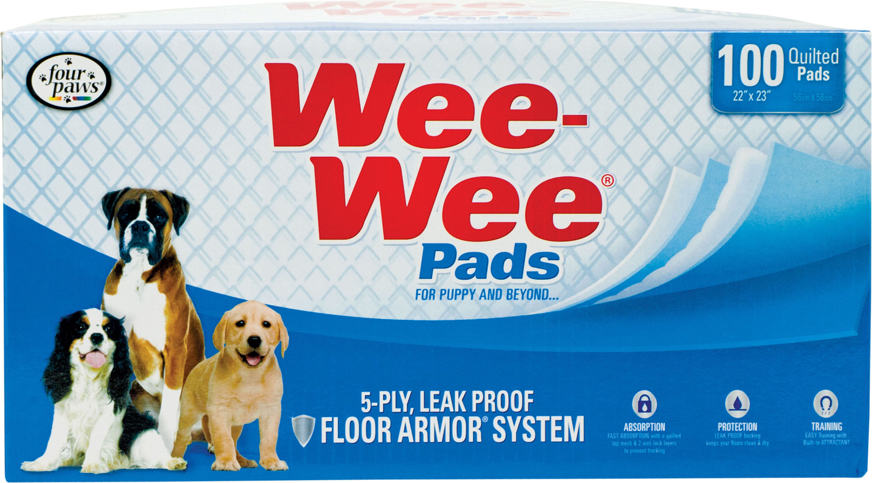 Wee Wee Pads For Puppies (Option 1: 100 Pk)