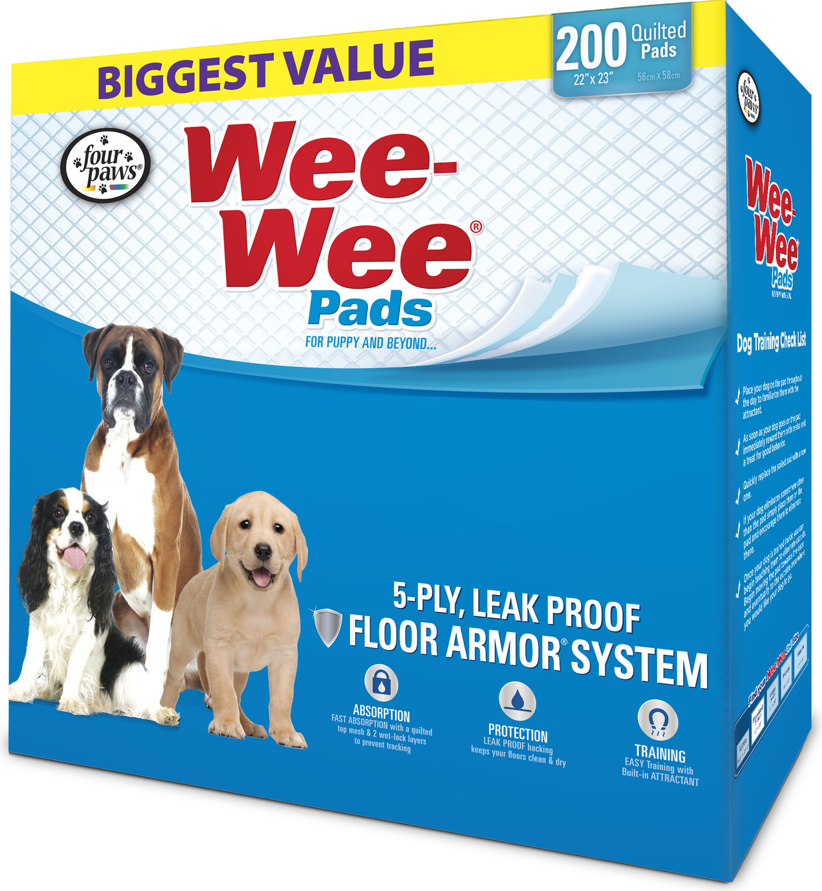 Wee Wee Pads For Puppies (Option 1: 200 Pk)