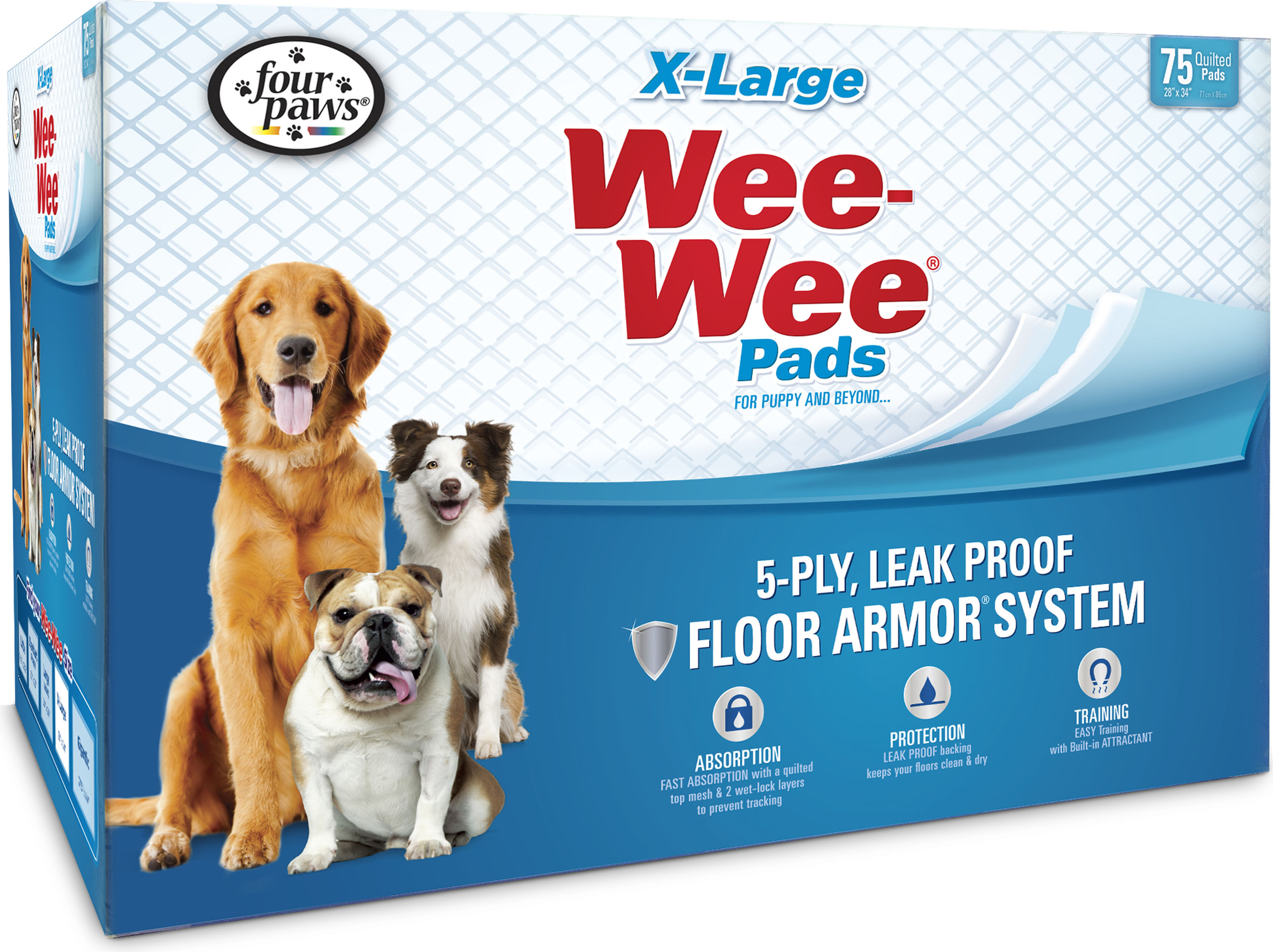 Wee Wee Pads (Option 1: Xlarge/75 Pk)