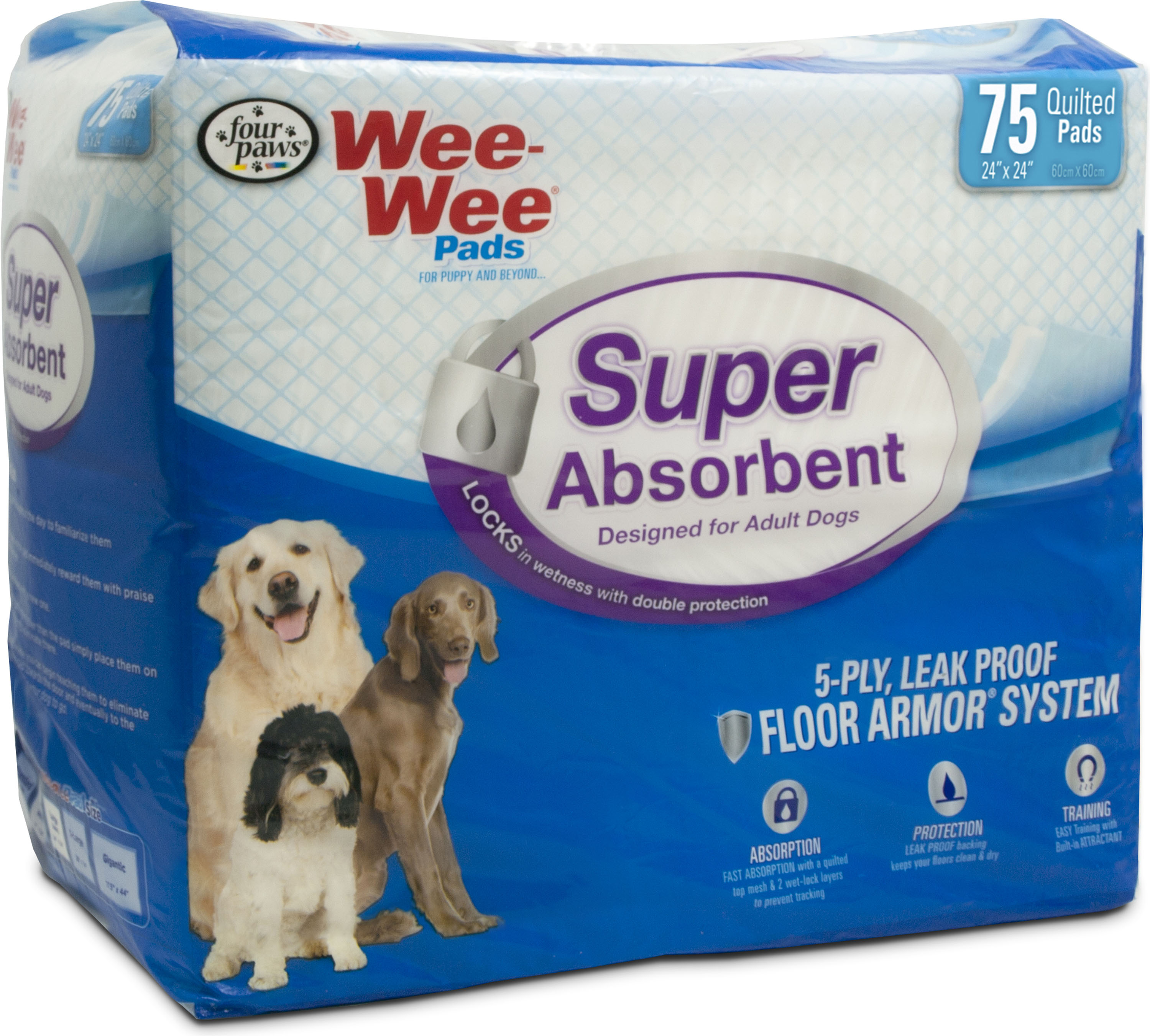 Wee Wee Super Absorbent Pads (Option 1: 75 Pk)