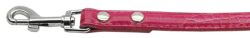 3/8" (10mm) Faux Croc Two Tier Collars Pink (size: 1/2" Leash)