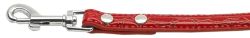 3/8" (10mm) Faux Croc Two Tier Collars Red (size: 1/2" Leash)