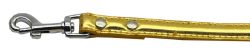 3/8" (10mm) Metallic Two Tier Collar Gold (size: 1/2" Leash)