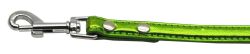 3/8" (10mm) Metallic Two Tier Collar Lime Green (size: 1/2" Leash)