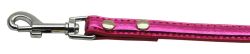 3/8" (10mm) Metallic Two Tier Collar Pink (size: 1/2" Leash)