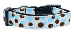 Confetti Dots Nylon Collar Baby Blue (size: large)