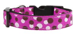 Confetti Dots Nylon Collar Fuchsia (size: large)