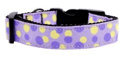 Confetti Dots Nylon Collar Lavender (size: large)