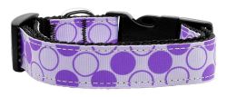 Diagonal Dots Nylon Collar  Lavender (size: large)