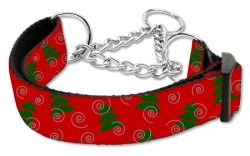 Christmas Tree Nylon Ribbon Collar Martingale (size: large)