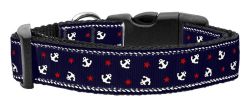 Anchors Nylon Ribbon Collar Blue (size: large)