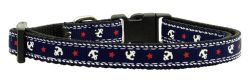 Anchors Nylon Ribbon Collar Blue (size: small)