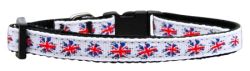 Graffiti Union Jack(UK Flag) Nylon Ribbon Collar (size: small)