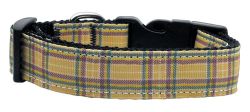 Plaid Nylon Collar  Khaki (size: large)