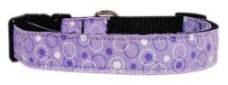 Retro Nylon Ribbon Collar Lavender (size: large)