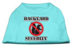 Backyard Security Screen Print Shirts Aqua (size: L (14))