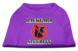 Backyard Security Screen Print Shirts Purple (size: L (14))