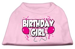 Birthday Girl Screen Print Shirts Light Pink (size: L (14))