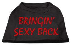 Bringin' Sexy Back Screen Print Shirts Black (size: L (14))