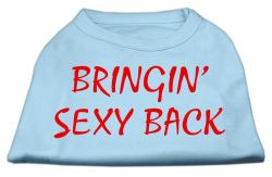 Bringin' Sexy Back Screen Print Shirts Baby Blue (size: L (14))