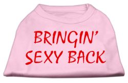 Bringin' Sexy Back Screen Print Shirts Pink (size: L (14))