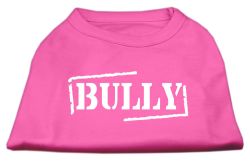 Bully Screen Printed Shirt  Bright Pink (size: L (14))