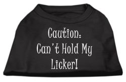 Can't Hold My Licker Screen Print Shirts Black (size: L (14))