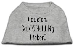 Can't Hold My Licker Screen Print Shirts Grey (size: L (14))