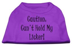Can't Hold My Licker Screen Print Shirts Purple (size: L (14))
