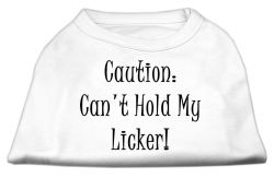 Can't Hold My Licker Screen Print Shirts White (size: L (14))