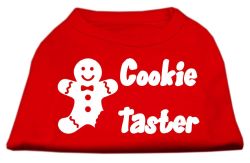 Cookie Taster Screen Print Shirts Red (size: L (14))