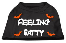 Feeling Batty Screen Print Shirts Black (size: L (14))