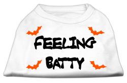 Feeling Batty Screen Print Shirts White (size: L (14))